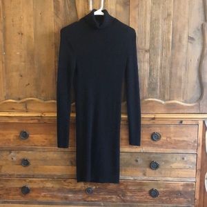 American Eagle Ribbed Body-con Dress, Black,